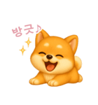 柴犬の日常スタンプ【韓国語】（個別スタンプ：11）