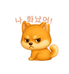 柴犬の日常スタンプ【韓国語】（個別スタンプ：13）