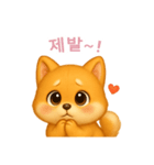 柴犬の日常スタンプ【韓国語】（個別スタンプ：14）