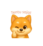 柴犬の日常スタンプ【インドネシア語】（個別スタンプ：10）