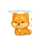 柴犬の日常スタンプ【インドネシア語】（個別スタンプ：15）