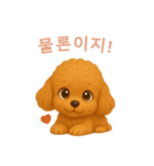 トイプードルスタンプ【韓国語】（個別スタンプ：10）