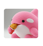 (文字なし)唐揚げを食べるシャチ（個別スタンプ：13）