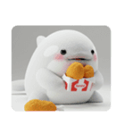 (文字なし)唐揚げを食べるシャチ（個別スタンプ：15）