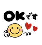 手書きデカ文字♡スマイルにこちゃん（個別スタンプ：1）