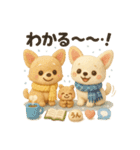 ふわふわチワワの冬スタンプ（個別スタンプ：40）