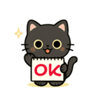 スクーターに乗った黒猫の日常（個別スタンプ：4）