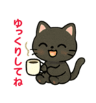 スクーターに乗った黒猫の日常（個別スタンプ：18）
