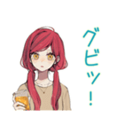 夏★普段着赤髪女子のゆるスタンプ（個別スタンプ：26）
