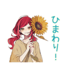 夏★普段着赤髪女子のゆるスタンプ（個別スタンプ：31）