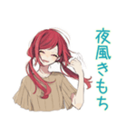 夏★普段着赤髪女子のゆるスタンプ（個別スタンプ：36）