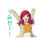 夏★普段着赤髪女子のゆるスタンプ（個別スタンプ：38）