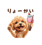 アイスクリームとトイプードル（個別スタンプ：13）