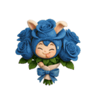 【文字なし】毎日送れる着ぐるみうさぎ（個別スタンプ：5）