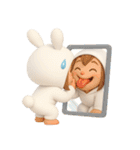 【文字なし】毎日送れる着ぐるみうさぎ（個別スタンプ：9）