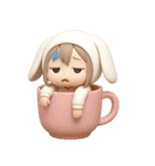 【文字なし】毎日送れる着ぐるみうさぎ（個別スタンプ：10）