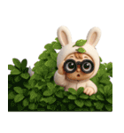 【文字なし】毎日送れる着ぐるみうさぎ（個別スタンプ：15）