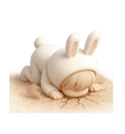 【文字なし】毎日送れる着ぐるみうさぎ（個別スタンプ：19）