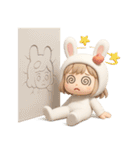 【文字なし】毎日送れる着ぐるみうさぎ（個別スタンプ：20）