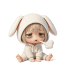 【文字なし】毎日送れる着ぐるみうさぎ（個別スタンプ：23）