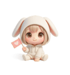 【文字なし】毎日送れる着ぐるみうさぎ（個別スタンプ：29）