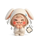 【文字なし】毎日送れる着ぐるみうさぎ（個別スタンプ：31）