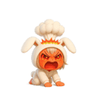 【文字なし】毎日送れる着ぐるみうさぎ（個別スタンプ：36）