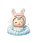 【文字なし】毎日送れる着ぐるみうさぎ（個別スタンプ：37）