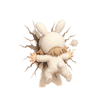 【文字なし】毎日送れる着ぐるみうさぎ（個別スタンプ：39）