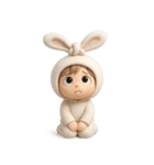 【文字なし】毎日送れる着ぐるみうさぎ（個別スタンプ：40）