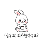 会社員ウサギのオフィス日常 (KR ver.)（個別スタンプ：2）