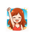 BEACH GIRL（個別スタンプ：4）