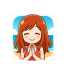 BEACH GIRL（個別スタンプ：7）