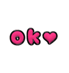 【ちゅるちゅる❤️】ぷっくり文字 1（個別スタンプ：31）