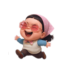 モモ 太っていてぽっちゃりした女の子 (NT)（個別スタンプ：2）