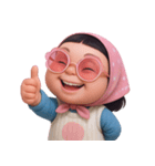 モモ 太っていてぽっちゃりした女の子 (NT)（個別スタンプ：14）