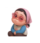 モモ 太っていてぽっちゃりした女の子 (NT)（個別スタンプ：16）