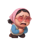 モモ 太っていてぽっちゃりした女の子 (NT)（個別スタンプ：17）