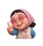 モモ 太っていてぽっちゃりした女の子 (NT)（個別スタンプ：19）