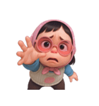 モモ 太っていてぽっちゃりした女の子 (NT)（個別スタンプ：25）