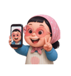 モモ 太っていてぽっちゃりした女の子 (NT)（個別スタンプ：27）