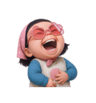 モモ 太っていてぽっちゃりした女の子 (NT)（個別スタンプ：33）