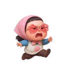 モモ 太っていてぽっちゃりした女の子 (NT)（個別スタンプ：35）
