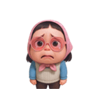モモ 太っていてぽっちゃりした女の子 (NT)（個別スタンプ：36）