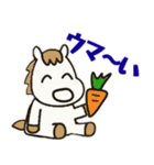 かわいい白いお馬ちゃんスタンプ（個別スタンプ：25）