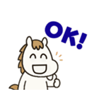 かわいい白いお馬ちゃんスタンプ（個別スタンプ：32）