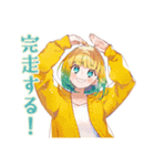 ジョギングな使いやすい女の子（個別スタンプ：5）