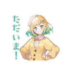 ジョギングな使いやすい女の子（個別スタンプ：9）