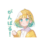 ジョギングな使いやすい女の子（個別スタンプ：10）
