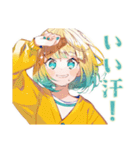 ジョギングな使いやすい女の子（個別スタンプ：24）